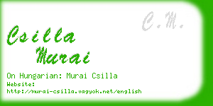 csilla murai business card